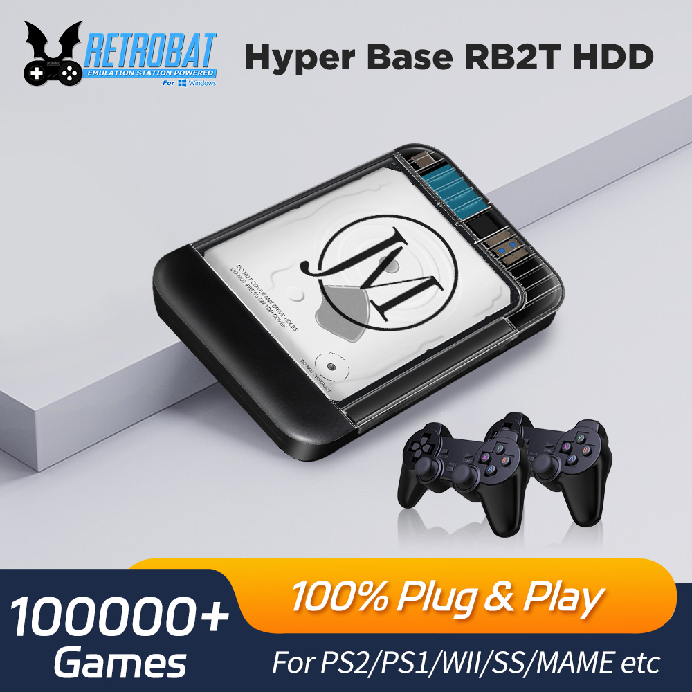Retro Gaming Emulator - Retrobat 2T Taşınabilir Harici Oyun HDD'si