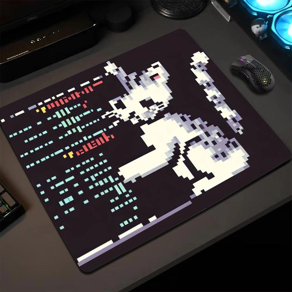 Retro Gaming Desk - Mini Piksel Kedi Mouse Pad Retro