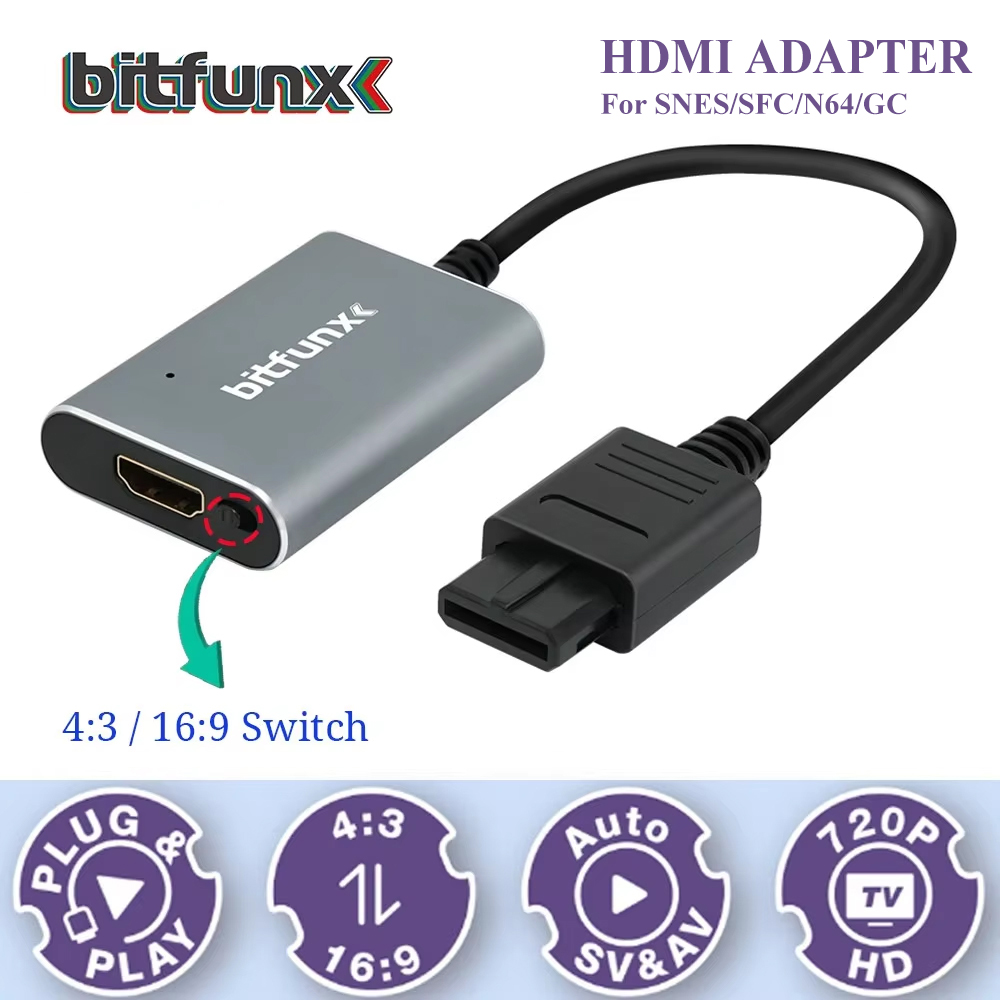 Retro Gaming Emulator - Bitfunx 720P Svideo / AV -