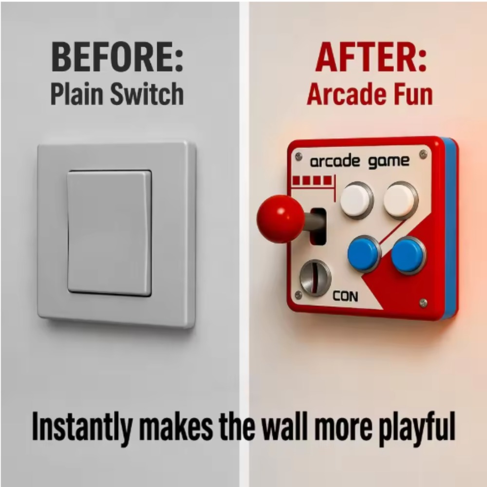 Gaming Retro Arcade - Retro Arcade Joystick Anahtar Paneli Kapağı,