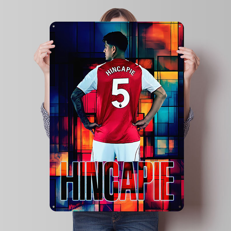 Retro Gaming Jersey - Hincapie futbol forması teneke posteri özel