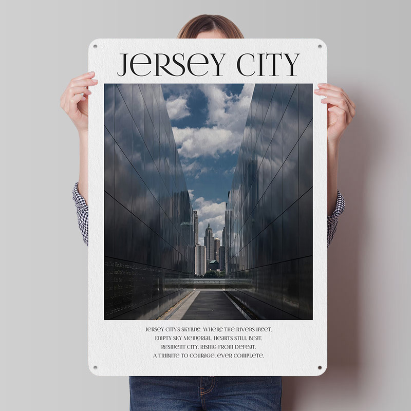 Retro Gaming Jersey - Jersey City Posteri Özelleştirilmiş Vintage Metal