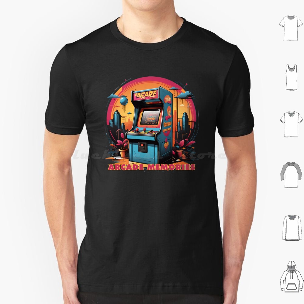 Gaming Retro Arcade - Arcade Memories-Arcade T Shirt Pamuk Erkek