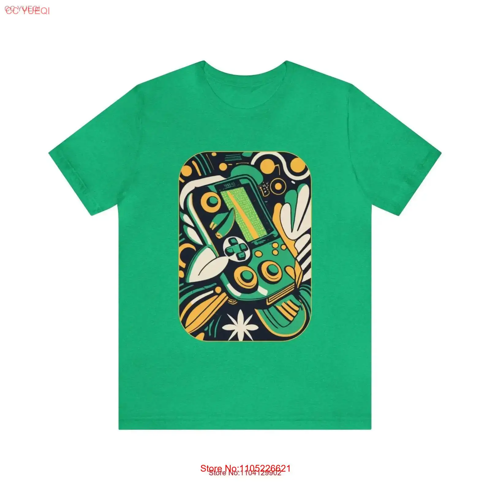 Retro Gaming Jersey - Yeşillikli Yeşil Jersey Tişörtü retro eski