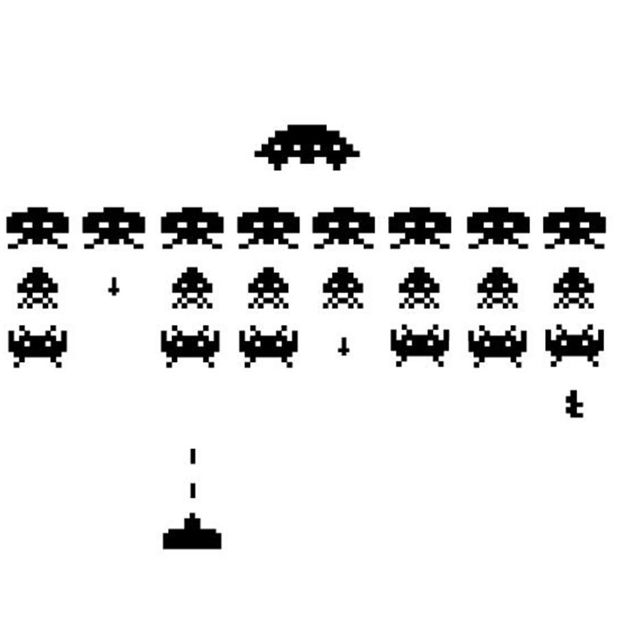 Retro Gaming Wallpaper - Gamer Vinil Çıkartmalar UZAY INVADERS Video