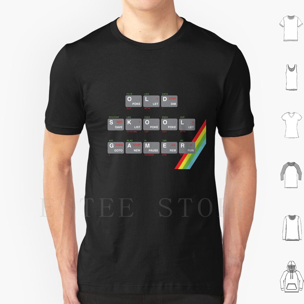Retro Gaming Zx Spectrum - Old Skool Gamer T Shirt Pamuk