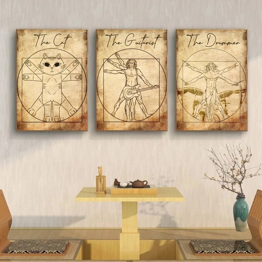 Vintage Vitruvian Tarzı Müzik  - Retro Gaming Wallpaper incelemesi ve fiyatı
