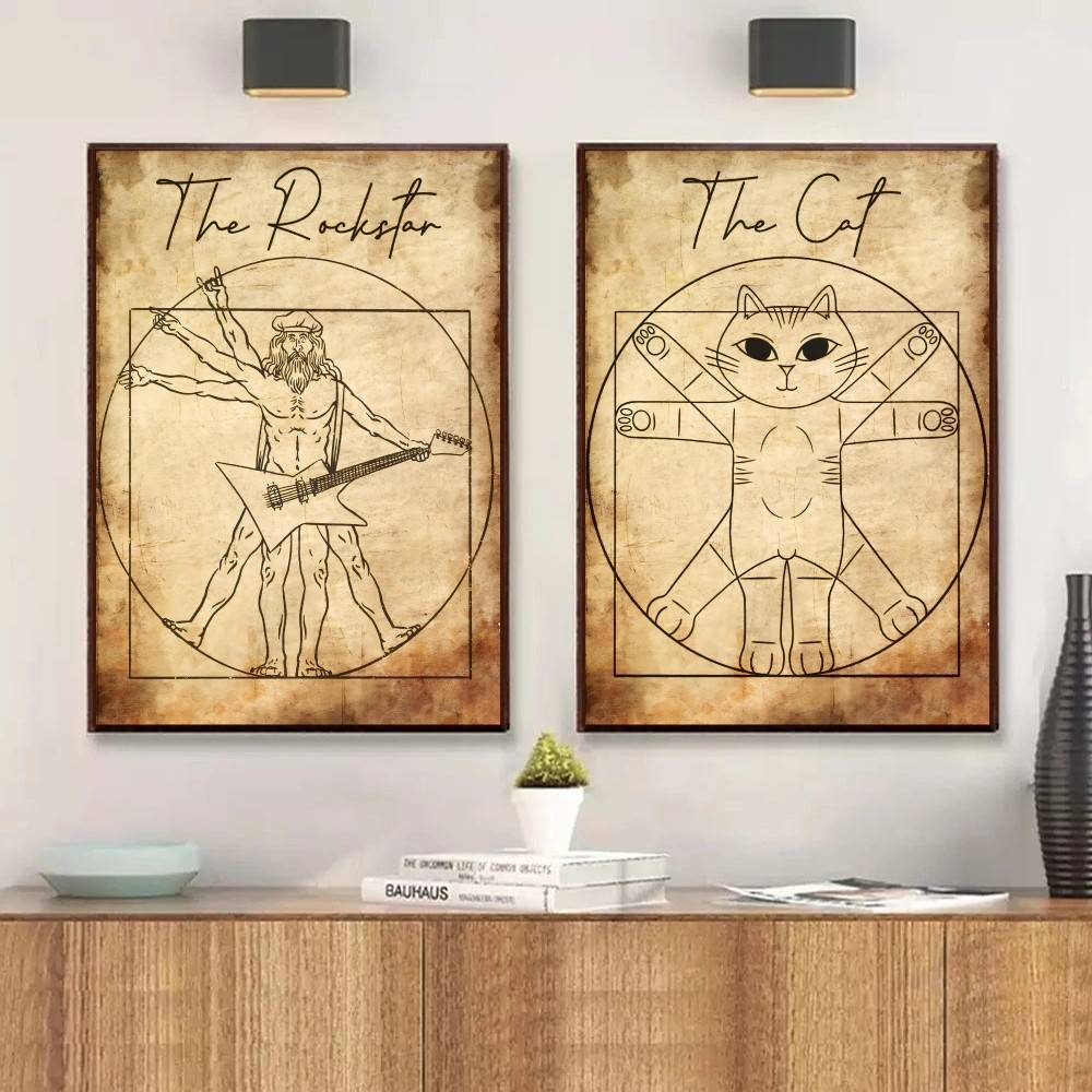 Vintage Vitruvian Tarzı Müzik  - Retro Gaming Wallpaper incelemesi ve fiyatı