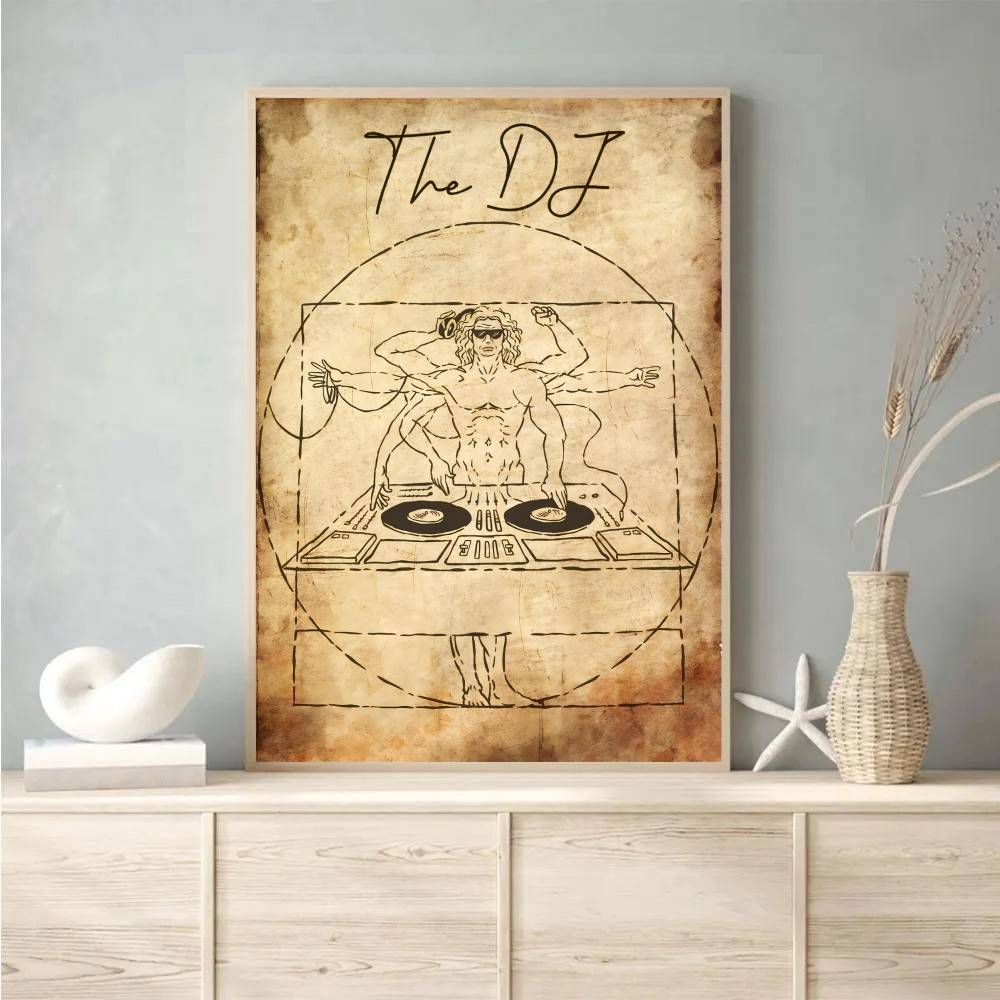 Vintage Vitruvian Tarzı Müzik  - Retro Gaming Wallpaper incelemesi ve fiyatı