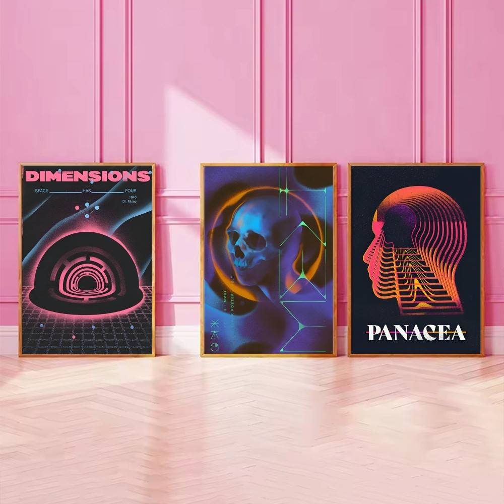 Psychedelic degrade kafatası u - Retro Gaming Wallpaper incelemesi ve fiyatı