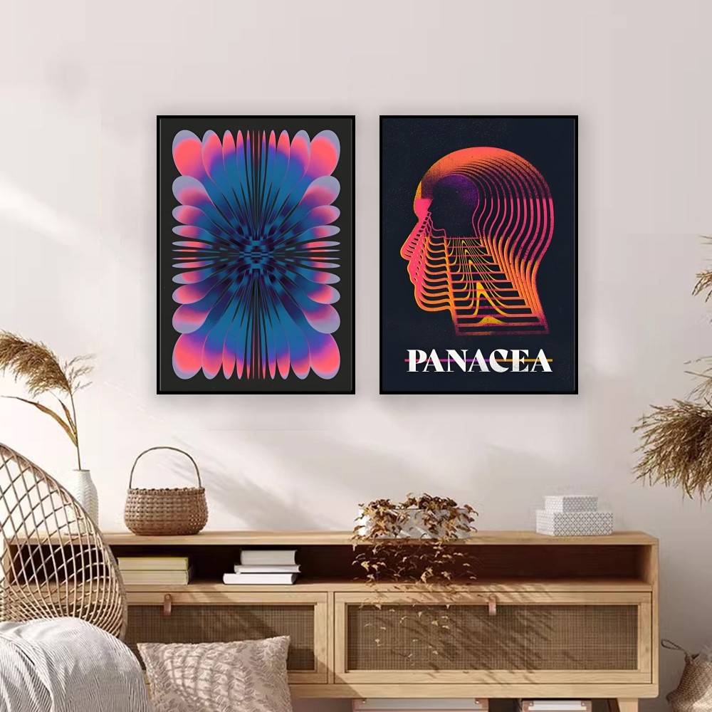 Psychedelic degrade kafatası u - Retro Gaming Wallpaper incelemesi ve fiyatı