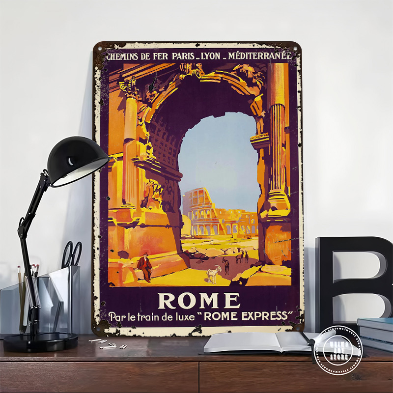 Roma Seyahat Teneke Poster Öze - Retro Gaming Desk incelemesi ve fiyatı
