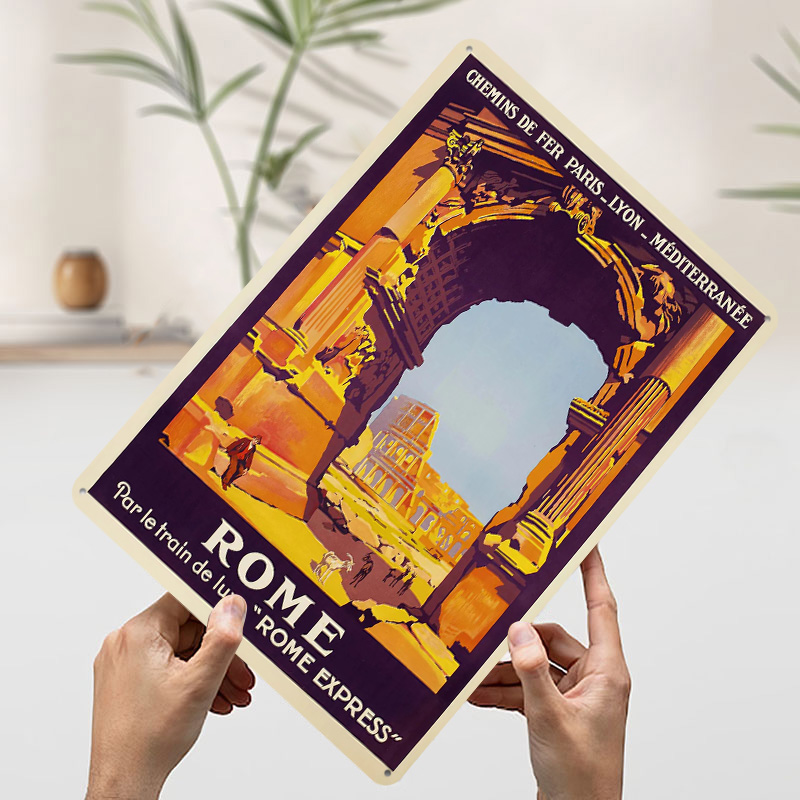 Roma Seyahat Teneke Poster Öze - Retro Gaming Desk incelemesi ve fiyatı
