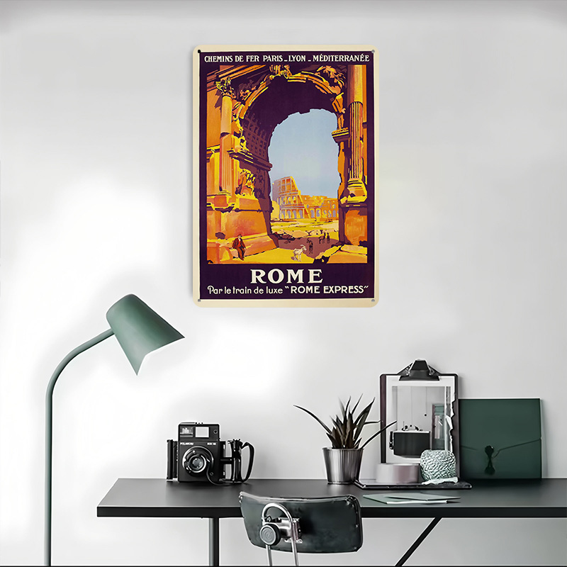 Roma Seyahat Teneke Poster Öze - Retro Gaming Desk incelemesi ve fiyatı